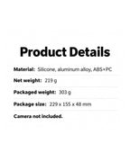 BARUNOR neck EN 20261020 11: Product Details; Silicone, aluminum alloy, ABS+PC; Net weight: 219 g; Packaged weight: 303 g; Package size: 229 x 155 x 48 mm; Camera not included. - panel 2 of 2 | BARUNOR detail 4:5 20261022