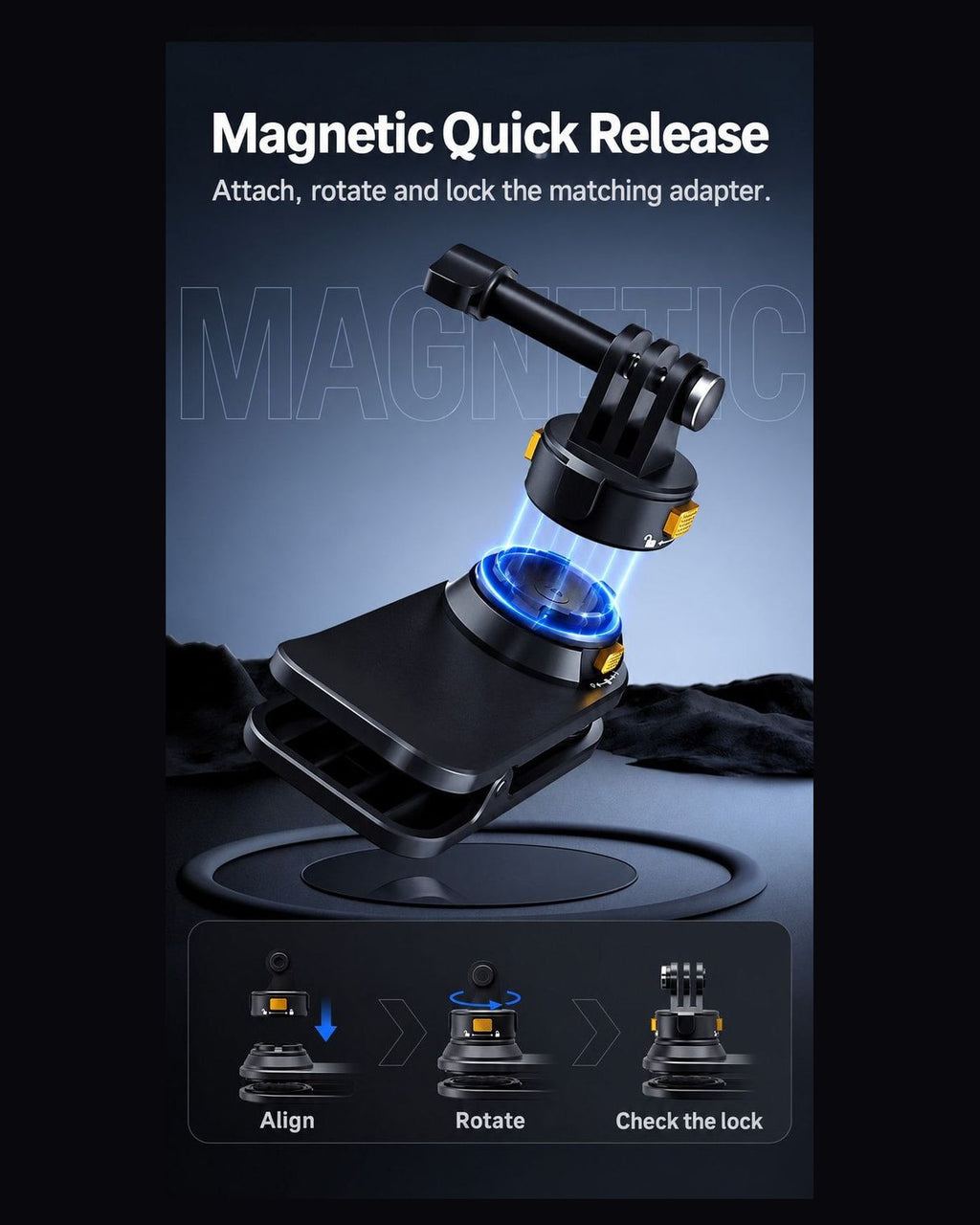 BARUNOR dual-backpack EN 20261020 01: Magnetic quick-release connection, alignment and lock checks for the dual-sided backpack clip | BARUNOR detail 4:5 20261022