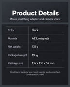 BARUNOR dual-backpack EN 20261020 06: Product details: ABS and magnets, net weight 134 g, packaged weight 191 g, package size 135 x 135 x 52 mm - panel 2 of 2 | BARUNOR detail 4:5 20261022