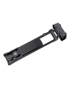 BARUNOR Chidian Folding ACE angled: Folded stand and camera-specific quick-release head, angled view | BARUNOR detail 4:5 20261022