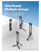 BARUNOR Chidian Folding ACTION configurations: Different folded and open configurations of the same Action-interface stand | BARUNOR detail 4:5 20261022