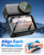 Align Each Protector. Match the lens and display shapes before applying.. Nano accessory detail; camera not included. [FLW-media-S004-ab0d5bc0]