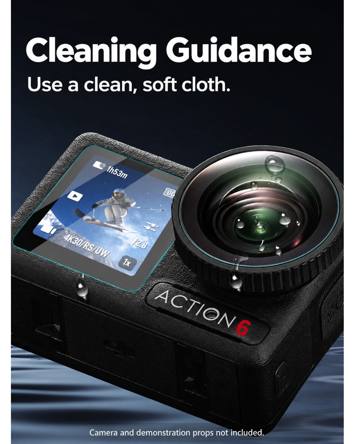 Cleaning Guidance. Use a clean, soft cloth.. Camera and demonstration props not included. [FLW-media-S020-bcacc8e3]