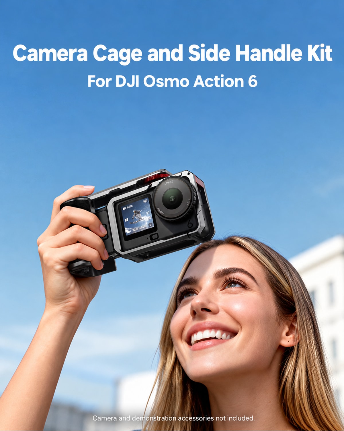 Cage and side handle used for handheld filming; camera not included. [FLW-media-S033-b9c2de5a]