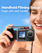 Handheld Filming Setup. Cage with side handle.. Camera and demonstration props not included. [FLW-media-S040-f33dd5d4]