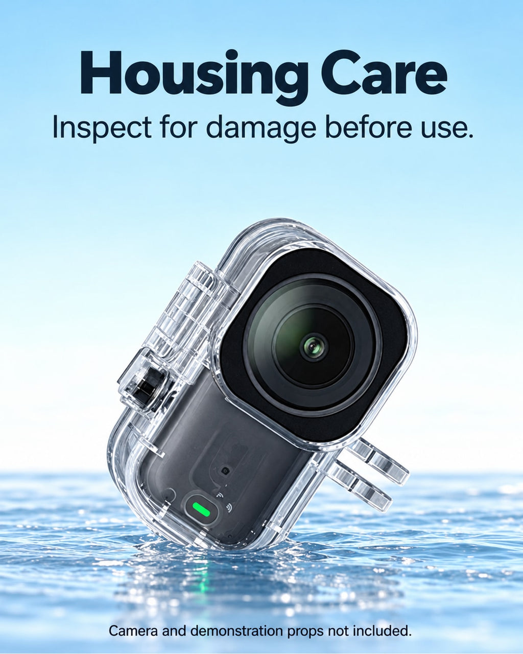 Housing Care. Inspect for damage before use.. Nano accessory detail; camera not included. [FLW-media-S056-08e409d5]