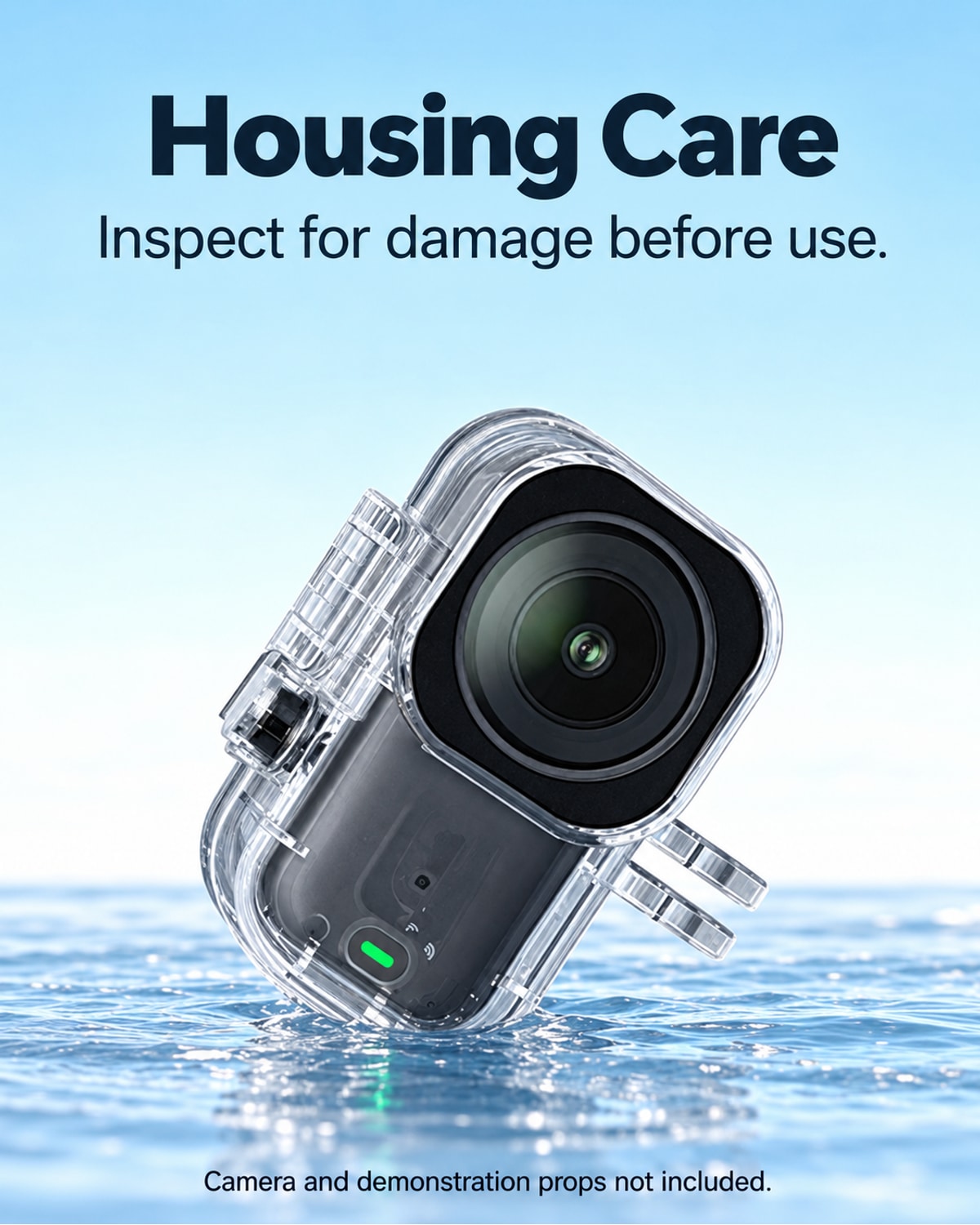 Housing Care. Inspect for damage before use.. Nano accessory detail; camera not included. [FLW-media-S056-08e409d5]
