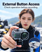 External Button Access. Check operation before recording.. Nano accessory detail; camera not included. [FLW-media-S057-63b42b12]