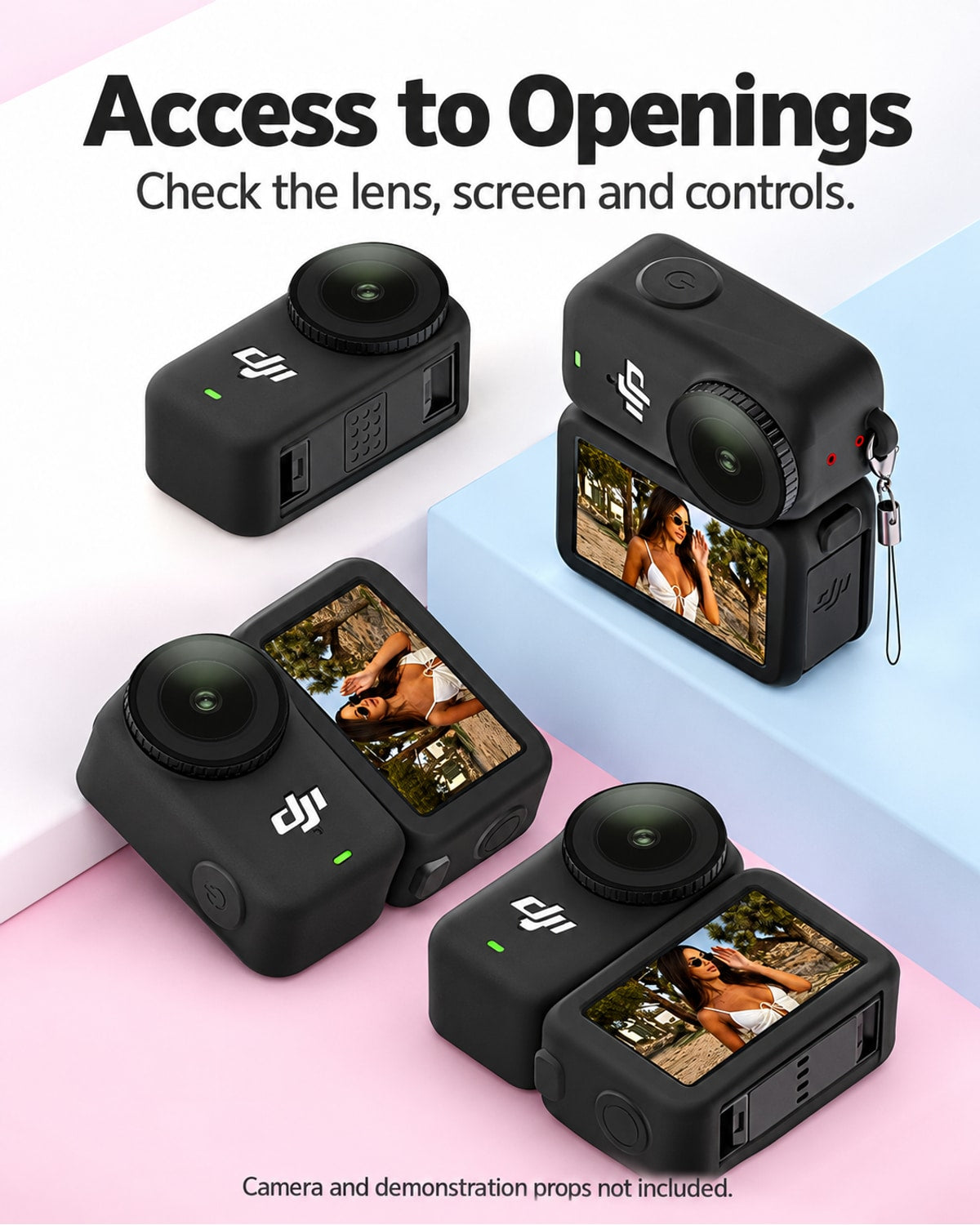 Access to Openings. Check the lens, screen and controls.. Nano accessory detail; camera not included. [FLW-media-S072-18960a8c]