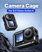 Camera Cage. For DJI Osmo Action 6. Camera and demonstration props not included. [FLW-media-S078-a103a7a1]