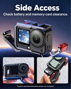 Side Access. Check battery and memory-card clearance.. Camera and demonstration props not included. [FLW-media-S085-1eed9045]
