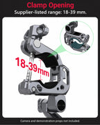 Clamp Opening. Supplier-listed range: 18-39 mm.. Camera and demonstration props not included. [FLW-media-S096-0ff8ea75]