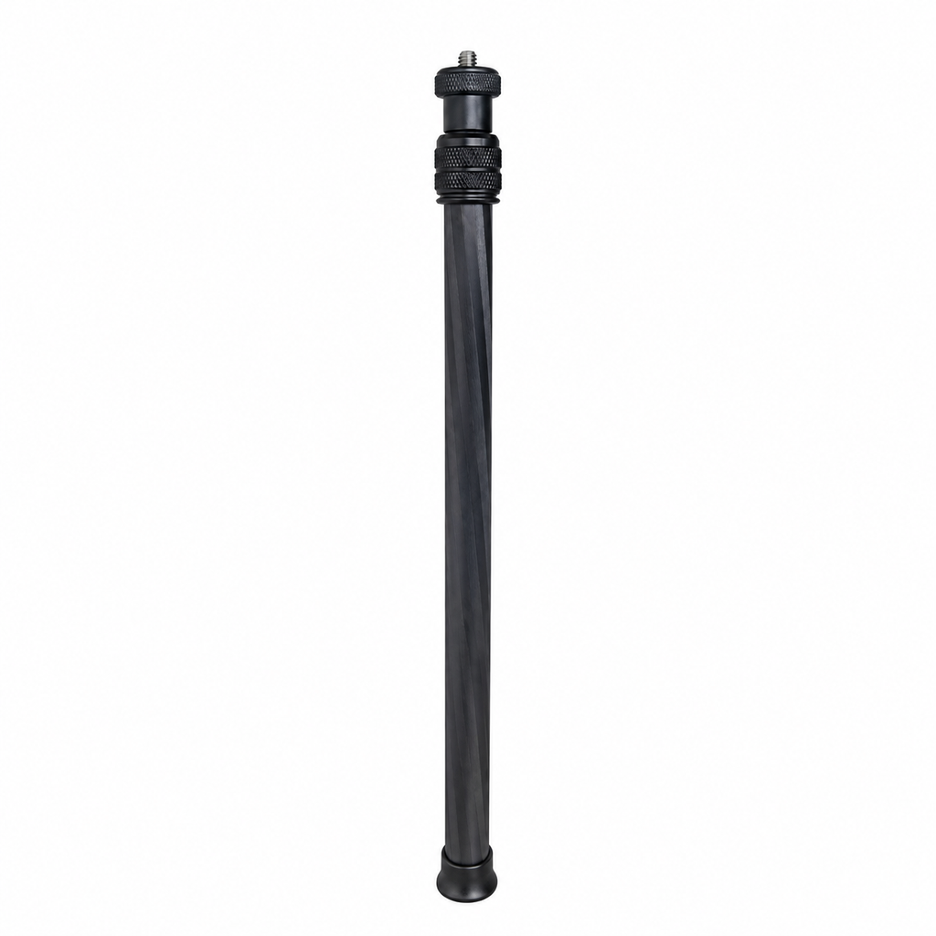 Carbon Fiber Camera Extension Pole - FLW153 - complete black pole on white background