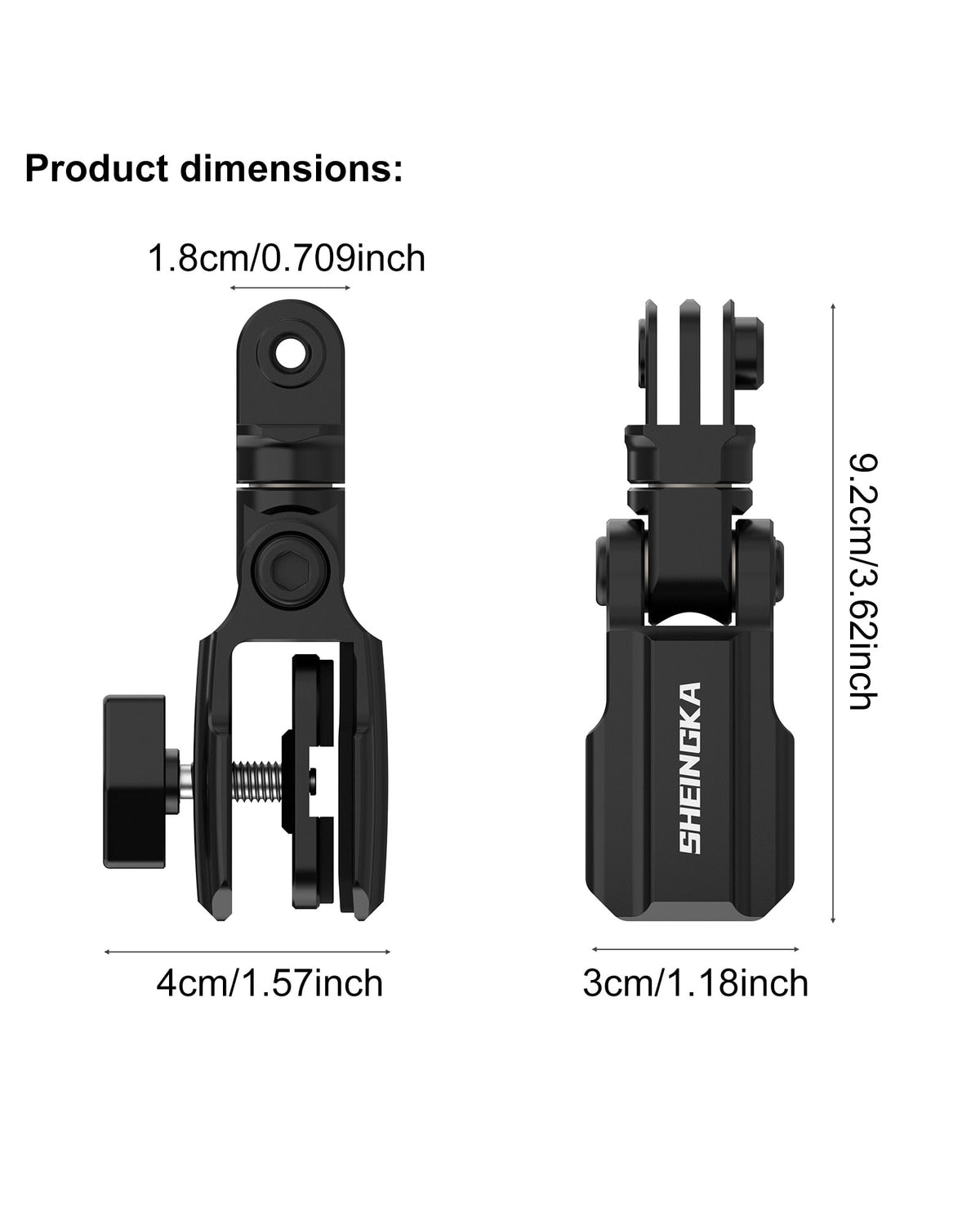 Windshield clip supplier dimensions: 40 x 92 x 30 mm; mounting post width 18 mm