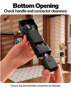 Open-bottom frame shown with a compatible camera handle as an example; camera and handle not included. [FLW-media-S124-b95057f5]