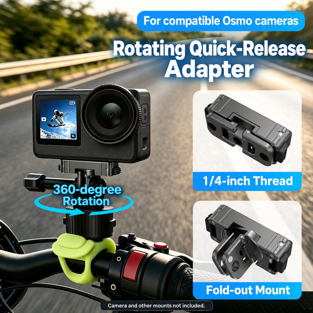 BARUNOR Chidian DJI scene: Illustrative parked-bike installation; camera and other mounts not included