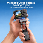 BARUNOR Chidian Folding ACTION scene: Illustrative handheld Action-style quick-release setup; camera not included
