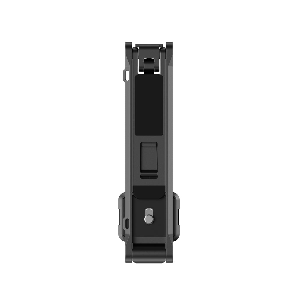 BARUNOR Chidian Folding LUNA folded-front: Folded black YD11 stand and mounting screw, front view