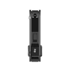 BARUNOR Chidian Folding LUNA folded-front: Folded black YD11 stand and mounting screw, front view
