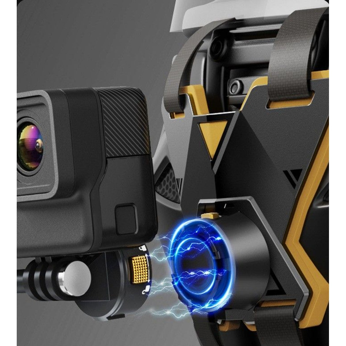 Magnetic Helmet Chin Strap Mount - release (text-free gallery 5)